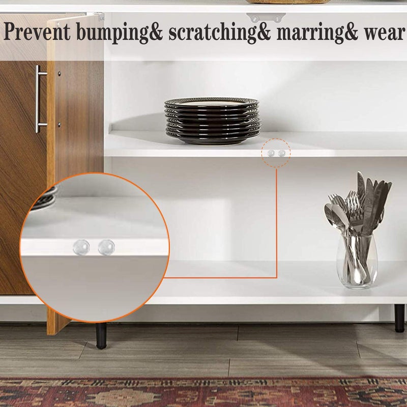 RUTICH Small Door Bumpers Self-adhesive Clear Rubber Feet Tiny Bumpons 1/4"" Diameter X 1/16"" Thick 200 Pack - Image 5